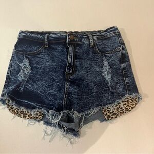2/$20 - Distressed Jean Shorts with Leopard Pockets - pure hype or doll deluxe